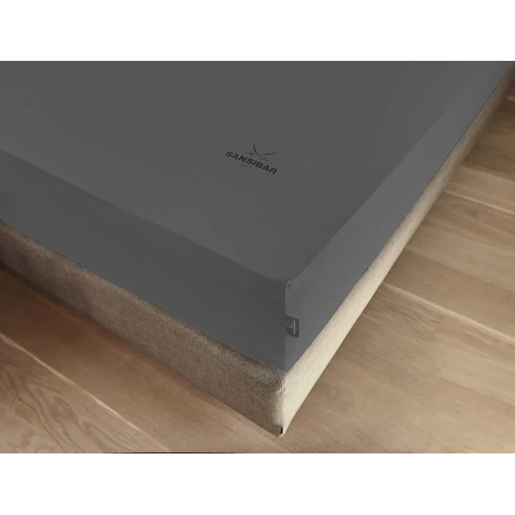 Topperbezug SANSIBAR Jersey BL 140x200 cm grau – Bild 1