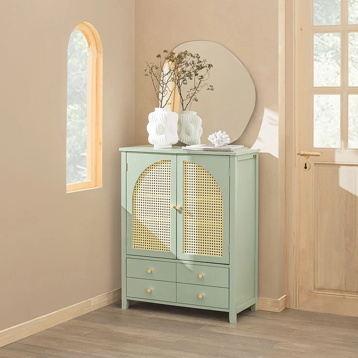 SoBuy FSB72-GR Schuhschrank, MDF, Lackiert, Grün, 70 x 90 x 34 cm – Bild 8