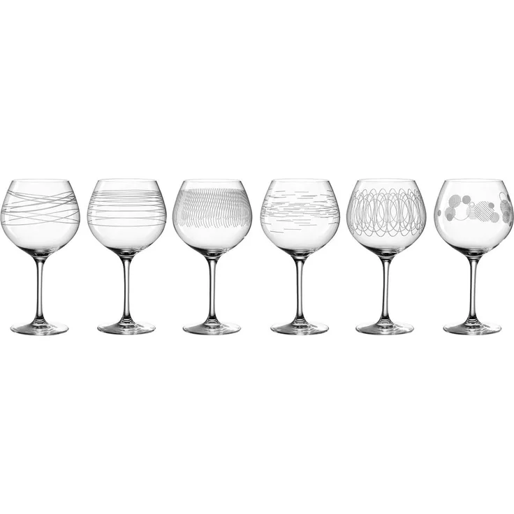 Leonardo Burgunderglas CASELLA 6er-Set mit Diagravur, Kristallglas, Klar, 240 ml, 061800