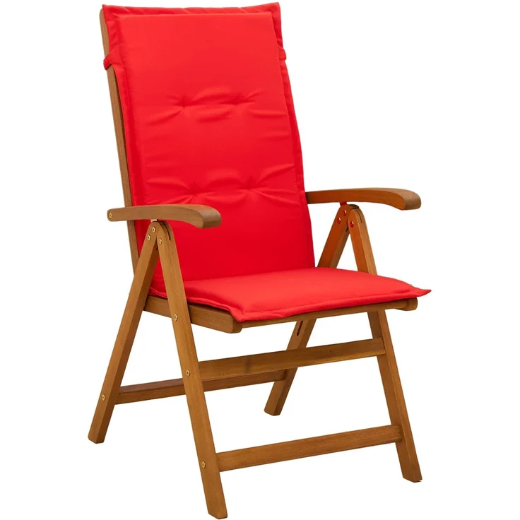 vidaXL 7-teiliges Garten Essset 6-Sitzer Rot Massivholz Akazie 3434564 – Bild 4