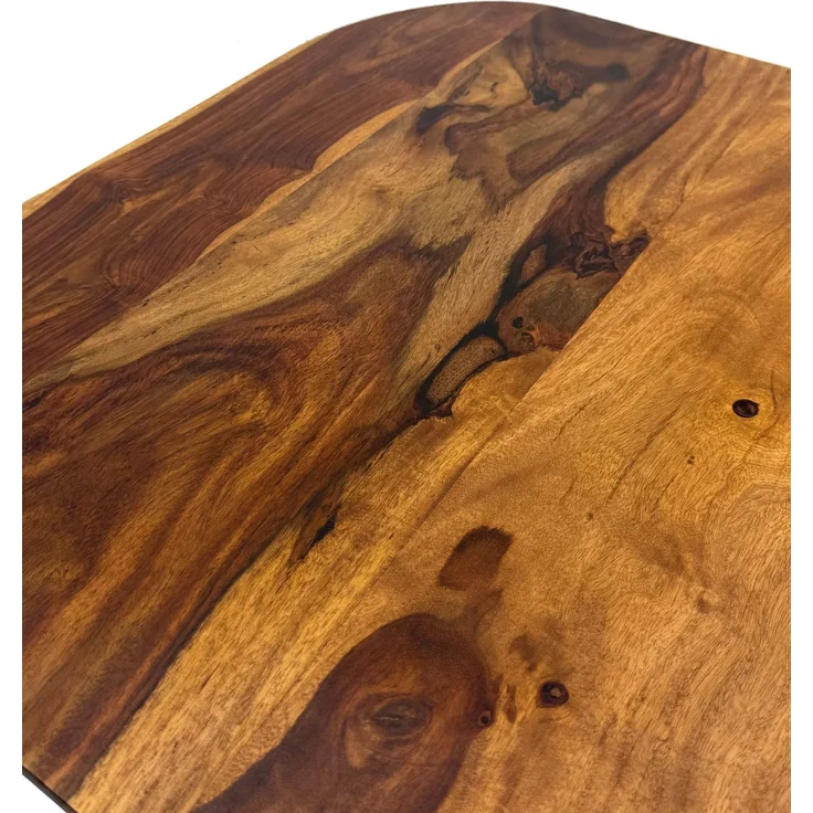 FineBuy Couchtisch Sheesham Massivholz 60cm quadratisch – Handgefertigter Wohnzimmertisch aus Echtholz mit abgerundeten Kanten im modernen Design – Bild 4