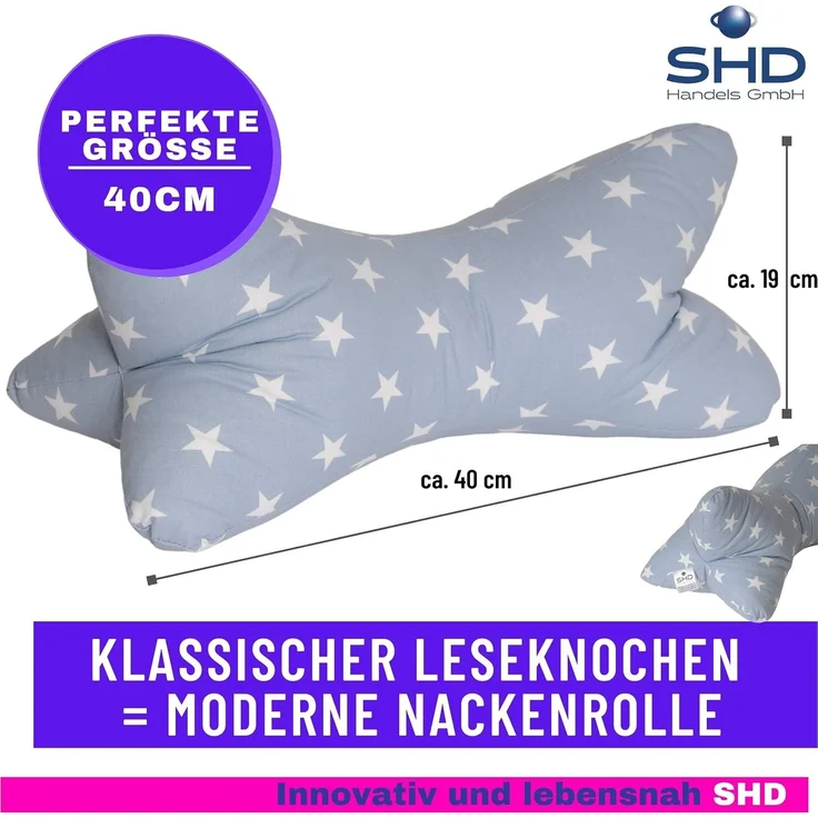 Original Dr. Berger Leseknochen Stern Blau 40 x 18 cm – Bild 2