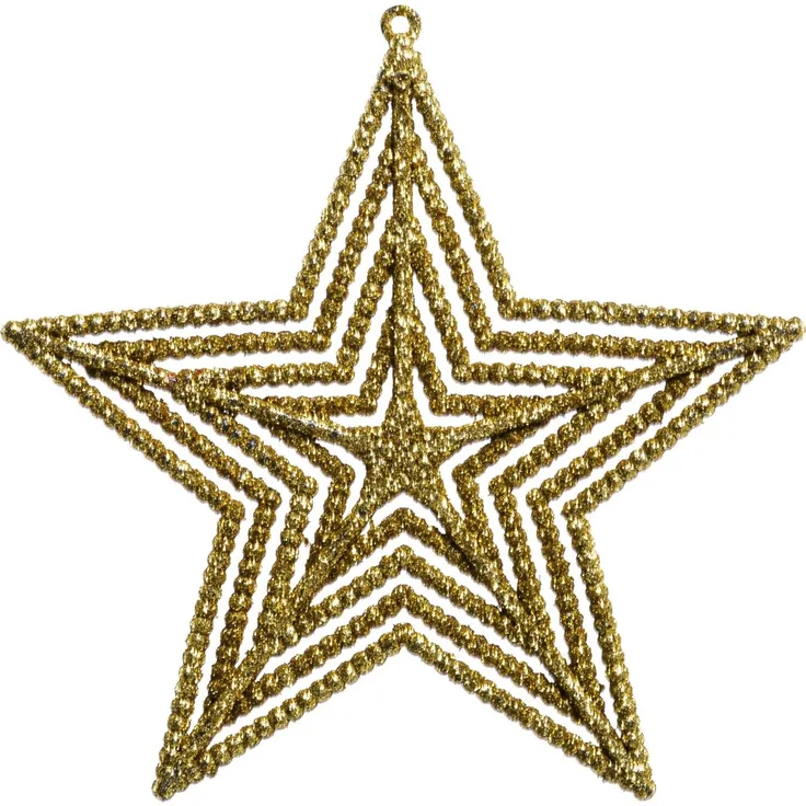 TrendLine Stern zum Hängen 2er-Set 12,5cm Weihnachtsstern Weihnachtsdeko Stern