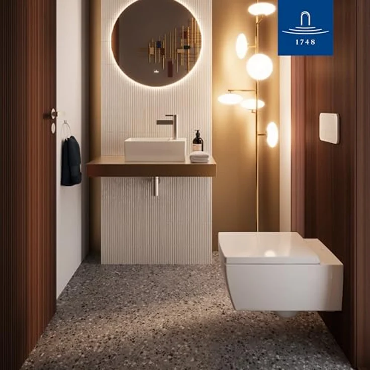 Villeroy & Boch WC-Sitz Memento 2.0 - Toilettendeckel Weiß glänzend mit Absenkautomatik - Abnehmbarer, bruchsicherer Toilettensitz aus Duroplast - Rechteckiger Klodeckel - Original Ersatzteil – Bild 6