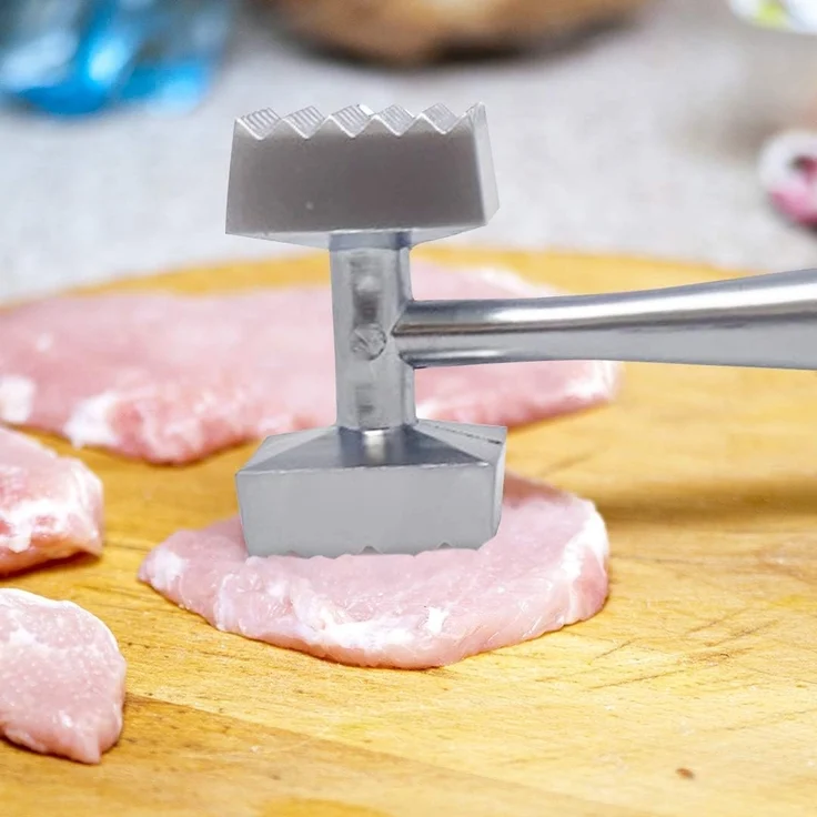 JOEJI’S KITCHEN Fleischklopfer Edelstahl Spülmaschinenfest, starker haltbarer Fleisch – Bild 5