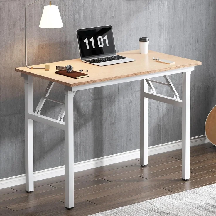 SogesHome Klapptisch Computertisch 80x40 cm PC Tisch Kleiner Schreibtisch Bürotisch Büroarbeitsplatz für Home Office Verwendung Schreibtisch Esstisch Konferenztisch – Bild 1
