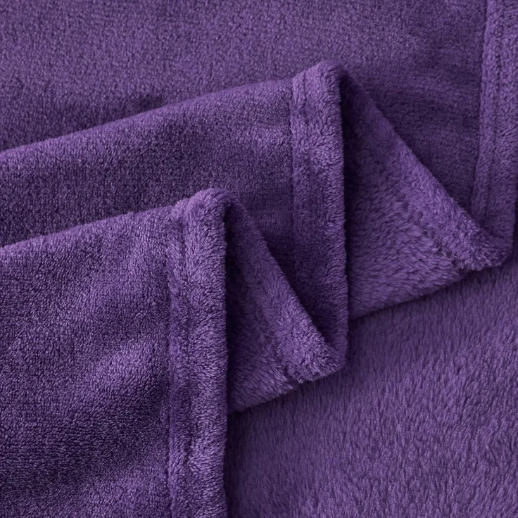 Kuscheldecke Fleecedecke Flauschig Violett 130 x 150 cm Lilafarbig – Bild 5
