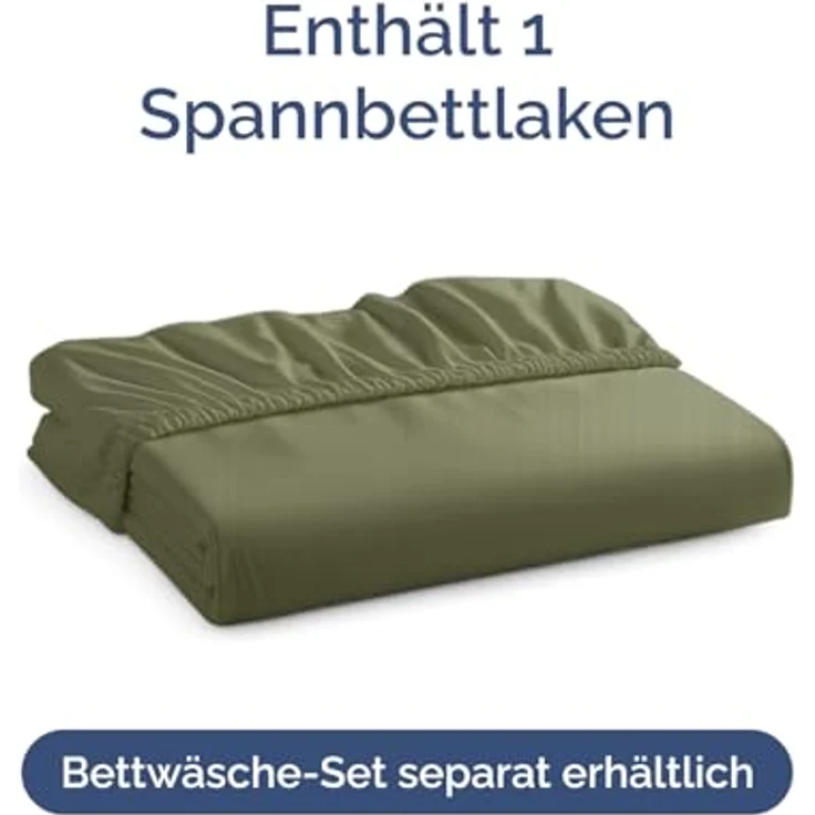 Spannbettlaken 150x200 cm Salbeigrün - 30cm (12") Tiefe Tasche - Premium Mikrofaser Spannbetttuch - Weich und Knitterfrei - Atmungsaktiv, Hypoallergen und Oeko-TEX Standard 100 Zertifiziert – Bild 4
