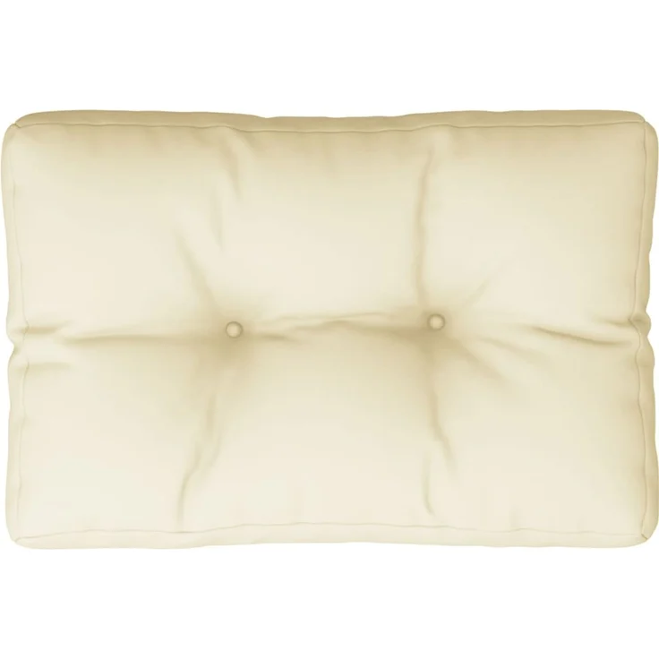 vidaXL Palettenkissen Creme 50 x 40 x 12 cm Stoff – Bild 1