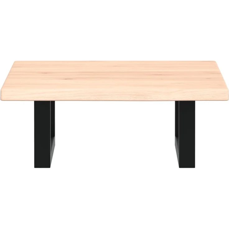 vidaXL Waschtischplatte mit Halterung Stahl und Massivholz Eiche 3302537 – Bild 3