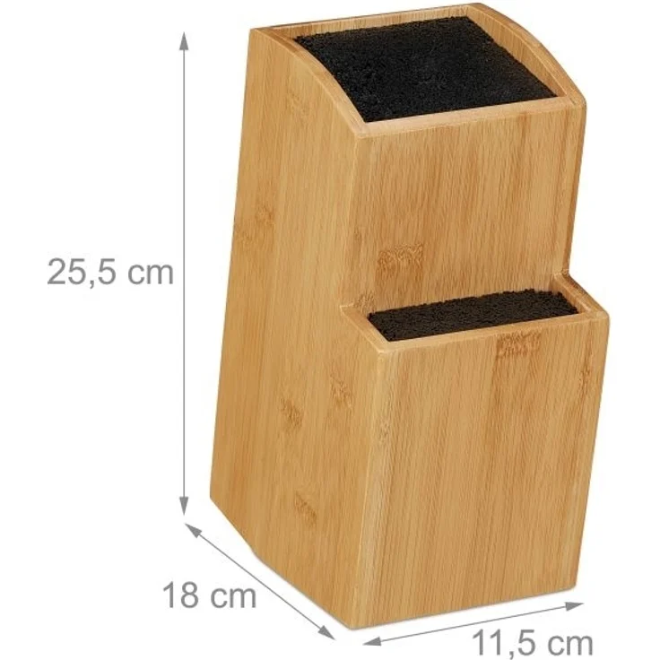 Messerblock zweistufig aus Bambus – Bild 4