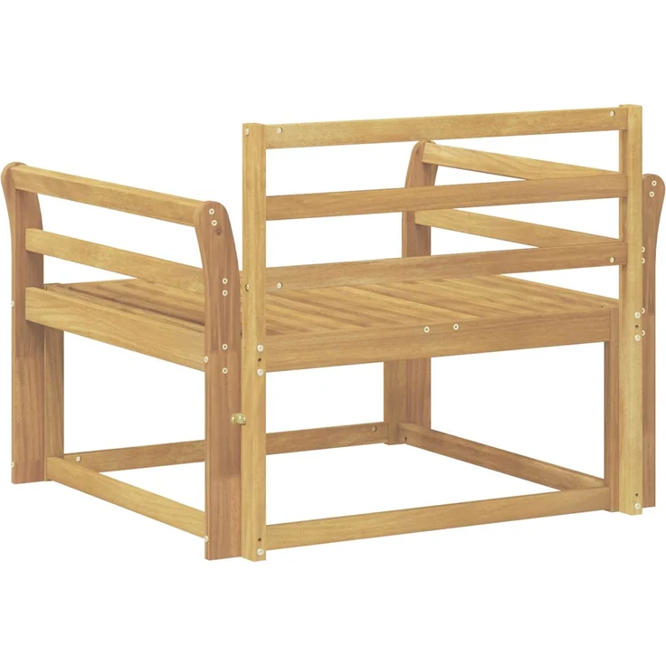vidaXL Outdoor Mittelsofa Massivholz Akazie Weiß 3439008 – Bild 5