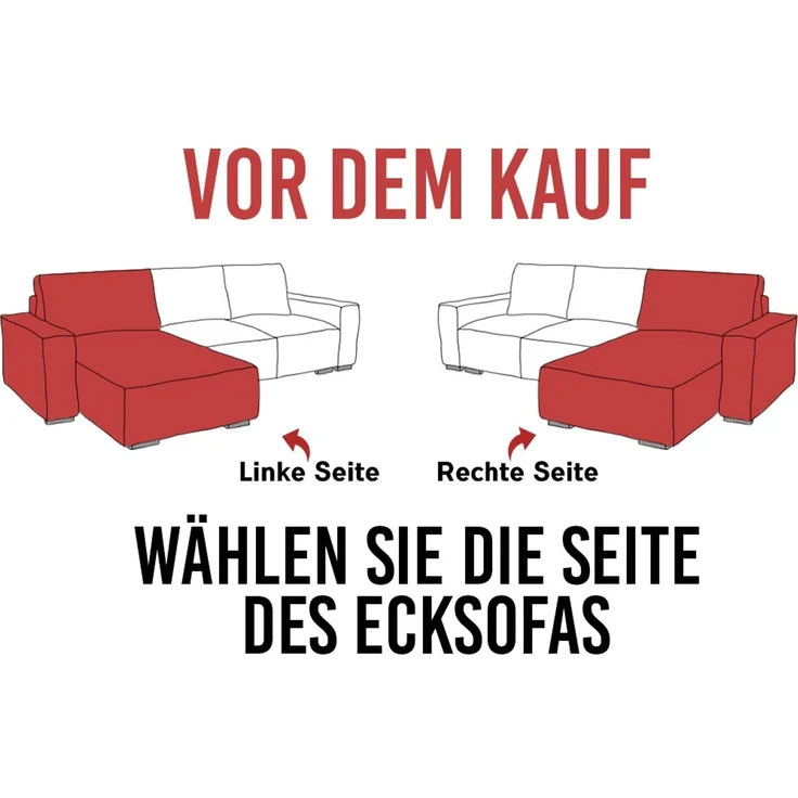 Ecksofa L-Form Couch mit Schlaffunktion und Verstellbare Kopfstützen - GUSTAW - Dunkelgrau Stoff - Rechts – Bild 6