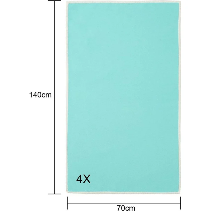 OTTO home Handtücher Leoa, diverse Größen, Sporthandtuch, Reisehandtuch, Strandtuch, Microfaser (Set, 4-St), sehr leicht, kompakt, schnelltrocknend, Mikrofaser mit Kontrastnaht – Bild 3