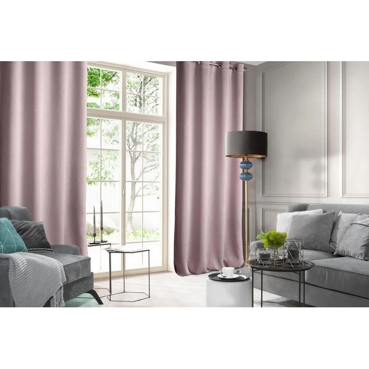 Samtvorhang Velours Vorhänge zum Wohnzimmer Prachtvoll Elegant rosa 135x300 cm Kräuselband – Bild 5