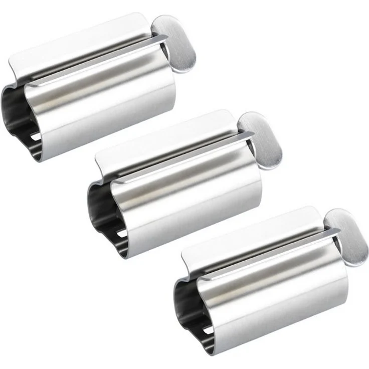 Maximex Tubenquetscher Tubenpresse EDELSTAHL (3 St), Edelstahl, mit Stehfunktion, für Zahnpasta-, Creme- & Lebensmitteltuben – Bild 4