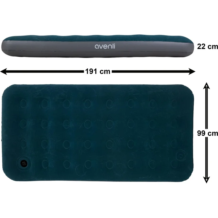 Avenli Luftmatratze Camping CloudCoil mit eingebauter Fußpumpe 191x99x22cm – Bild 5