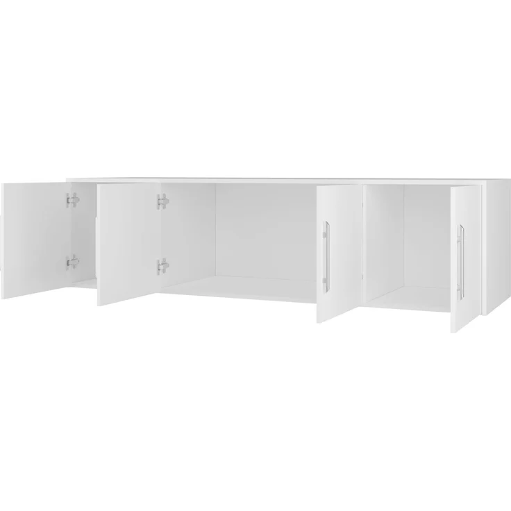 Mirjan24 'Bado 4D' Kleiderschrank mit Schubladen und Spiegel, Laminatplatte Wellington Eiche, 245 x 58 x 196 cm – Bild 4