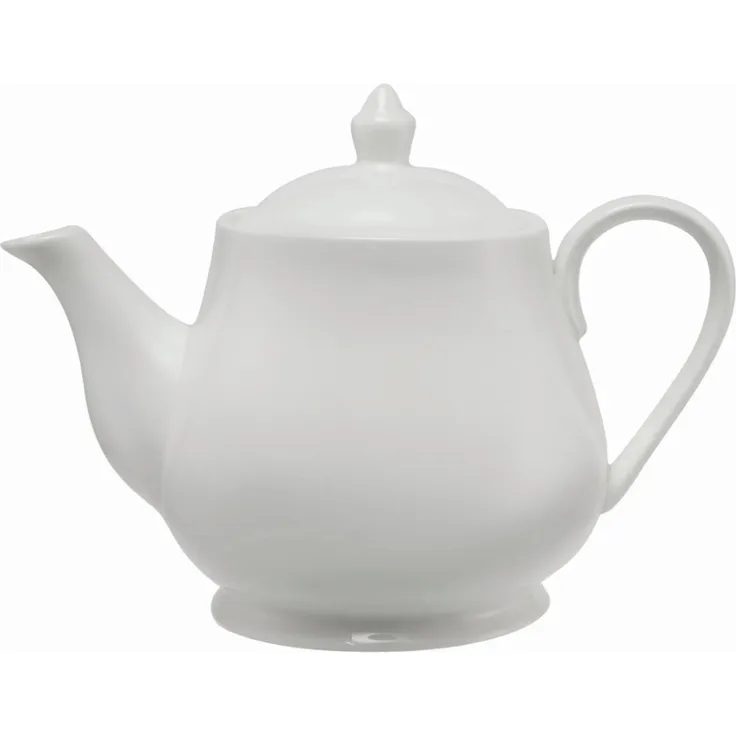 Maxwell & Williams WBA0007 Teekanne 1L, Porzellan, White Basics Round