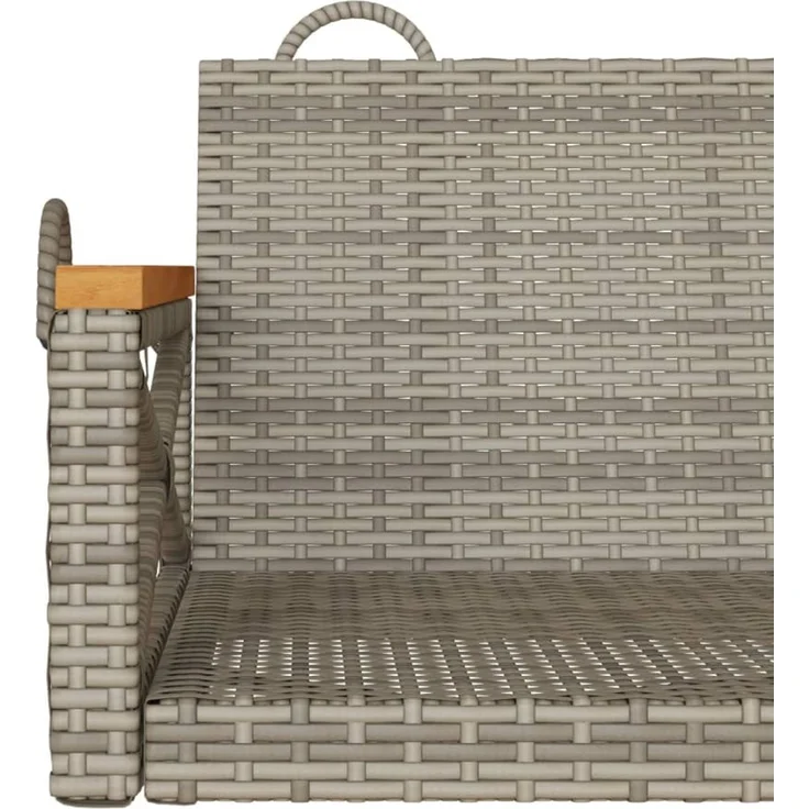 vidaXL Hängebank Grau 109x62x40 cm Poly Rattan 368153 – Bild 8