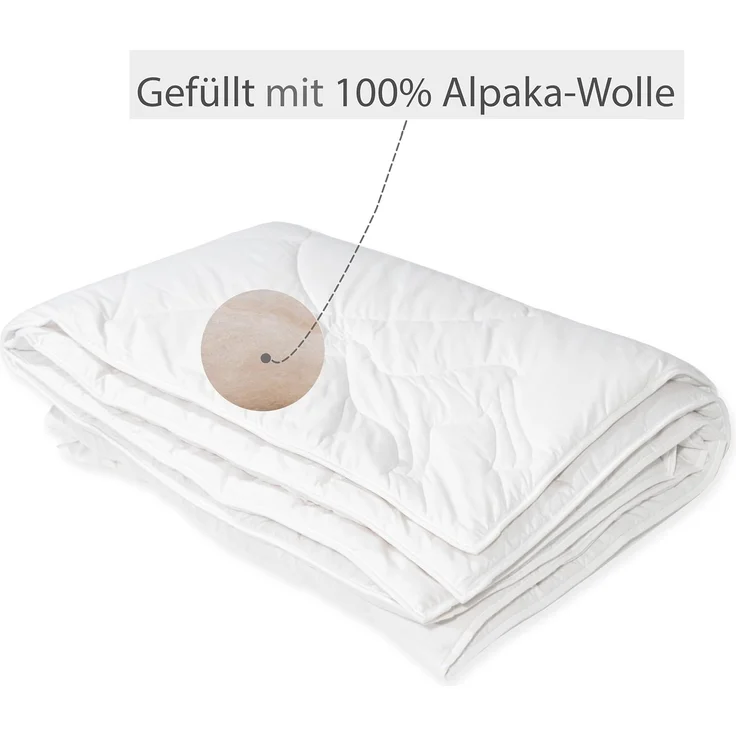 Badenia Trendline Naturhaarbettdecke Alpaka, Füllung: 100% Alpaka, Bezug: 100% Baumwolle, Alpaka Mono Steppbett – Bild 2