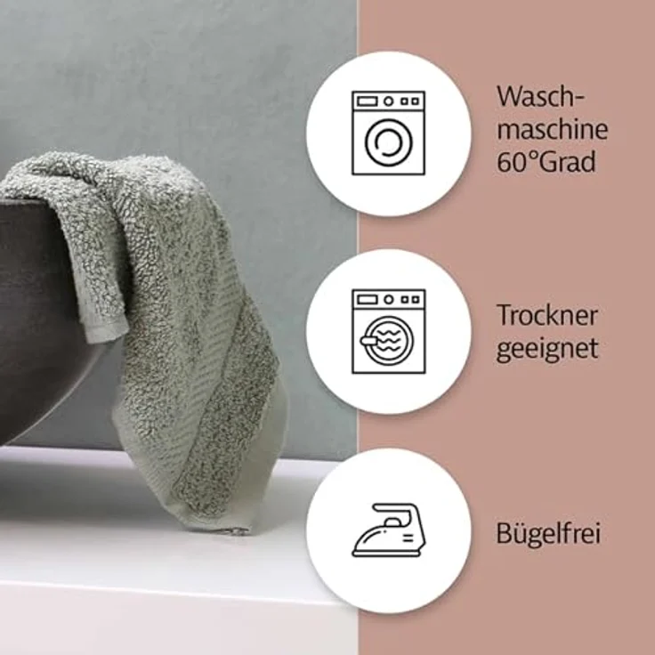 Zestri Handtücher COMFORT Handtücherset aus Baumwolle, saugstark weich, Frottee, Handtücher 4er-Set, Duschtuch Saunahandtuch Gästehandtücher Badetuch Handtücher Set – Bild 4