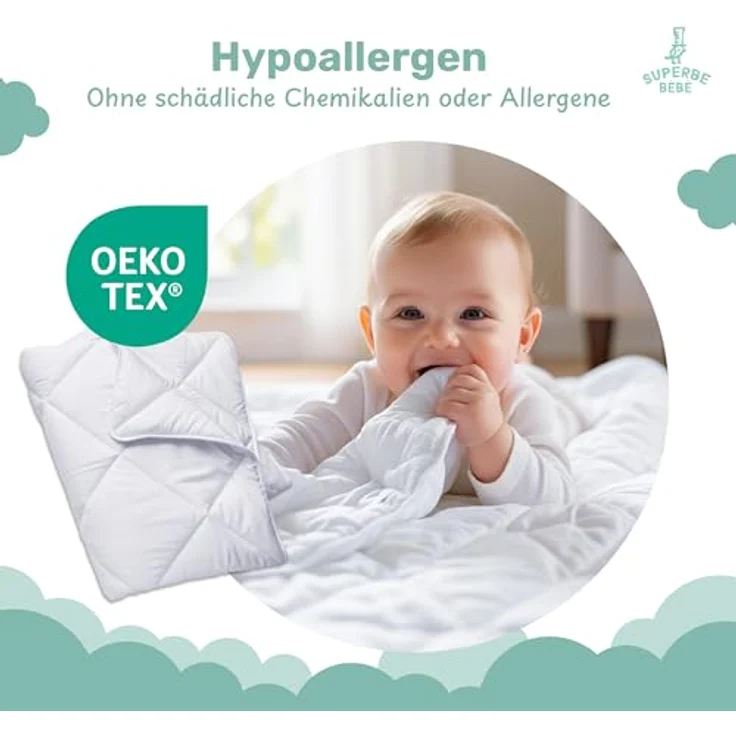 Babydecke 100x135 - Kinderbettdecke - Baby Bettdecke Aus Weicher Oeko-tex Für Baby & Kinderbett - Warme Dicke Decke 300gsm - Kuscheldecke Kinder - Geburtsgeschenk Junge Mädchen Kleinkind Bettwäsche – Bild 5