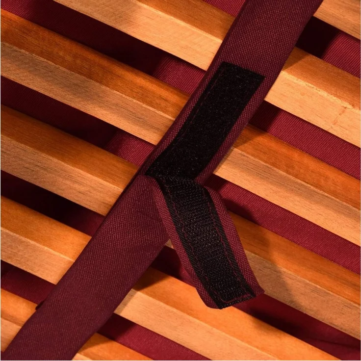 Beautissu Polsterauflage Bequeme Liegenauflage Deckchair, 200x50x8 cm, Rot, Gartenliege Auflage mit Schaumflockenfüllung – Polster für Liegestuhl – Bild 2