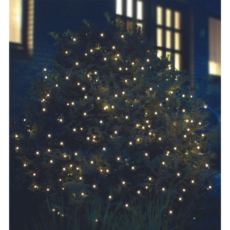 LED Dekolicht LED Lichternetz 3x3m 200er kaltweiß-grün F-H-S 02893
