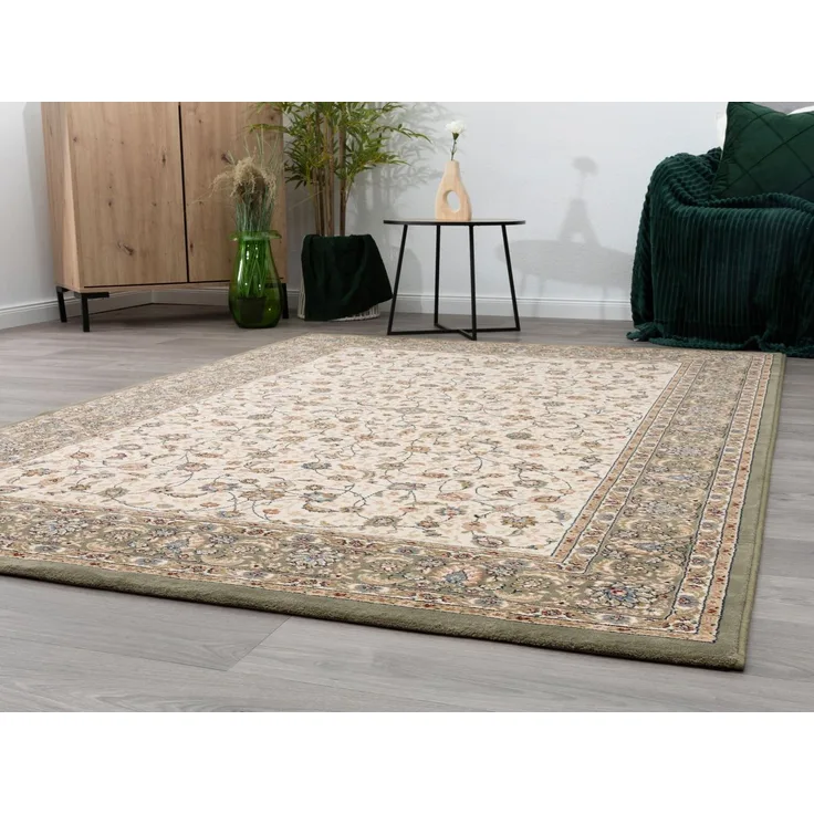 Designerteppich Classical Quality - Floral, Farbe: Grün, Größe: 67x140 cm