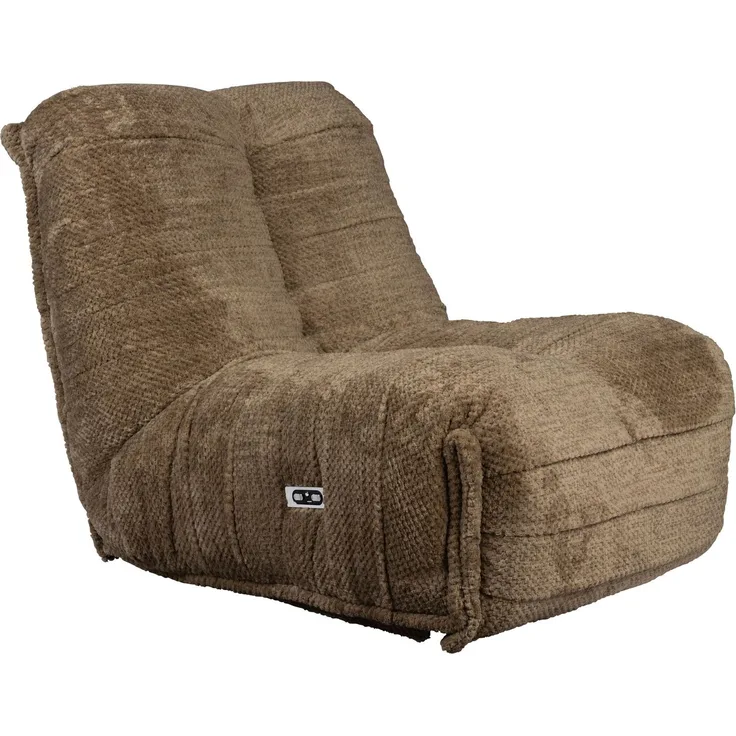 DutchBone Loungesessel Hamilton elektrisch verstellbar mit USB-Anschluss, Braun 114x88x95 cm