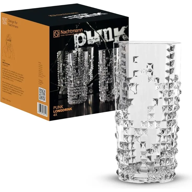 Nachtmann Longdrinkgläser Punk 390 ml 4er Set