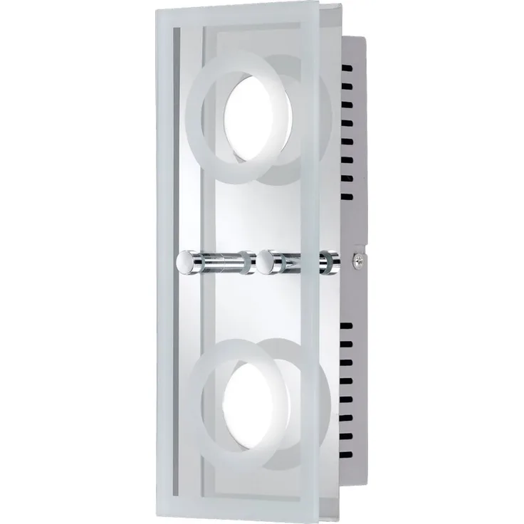 LED Wandleuchte, chrom, Glas klar, L 25 cm