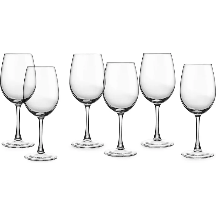 ECHTWERK Weißweinglas Weingläser-Set, ca. 370 ml, 6-tlg, Glas, aus hochwertigem Glas mit zeitlosem Design