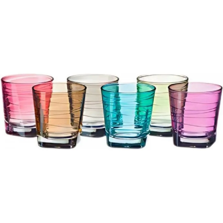 Leonardo VARIO Trinkglas klein 250 ml farbig sortiert 6er Set