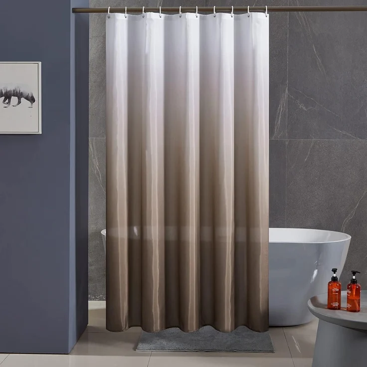 Duschvorhang 180x200cm Wasserdicht Anti-schimmel Waschbar Textiloptik – Bild 1