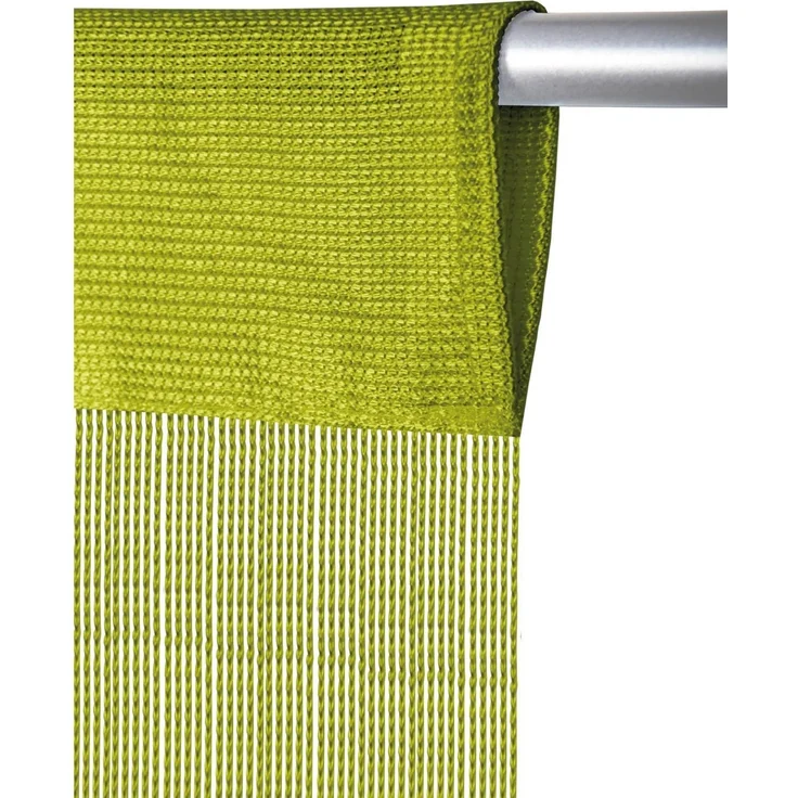 Fadenvorhang mit Stangendurchzug, individuell kürzbare Gardine, moderner und eleganter Dekorationsartikel in vielen Farben und Ausführungen Stangendurchzug Hellgrün 90x250 cm – Bild 1