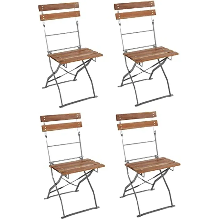 Gartensessel Biergartensessel Gartenstuhl Akazienholz klappbar Balkon Terrasse