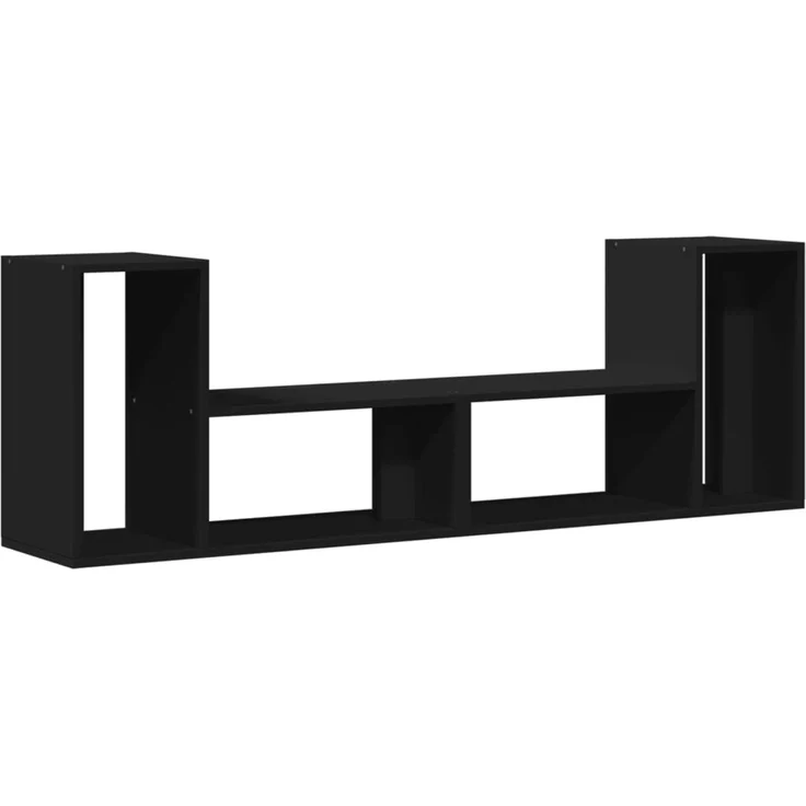 2 pcs TV-Schrank, Lowboard TV Schwarz 75x30x50 cm Holzwerkstoff – Bild 2