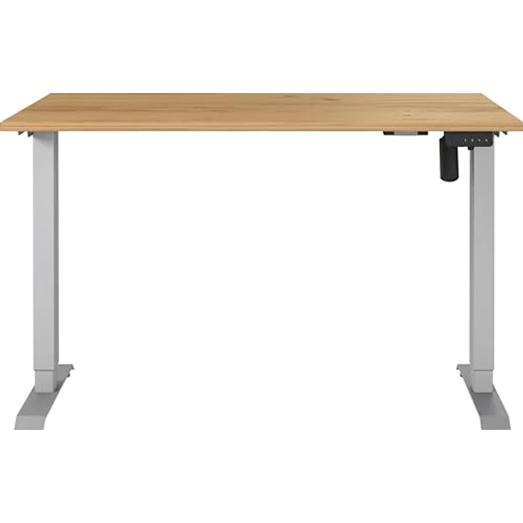 Germania Schreibtisch 8022-641, in Navarra-Eiche-Nb./Silber, elektr. höhenverstellbar, 120 x 119 x 80 cm (BxHxT) – Bild 4