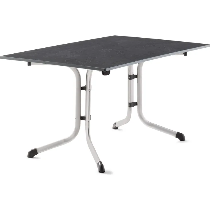 Klapptisch >Boulevard< in Schiefer anthrazit, vivodur ® - 140 x 73 x 90 cm (BxHxT)