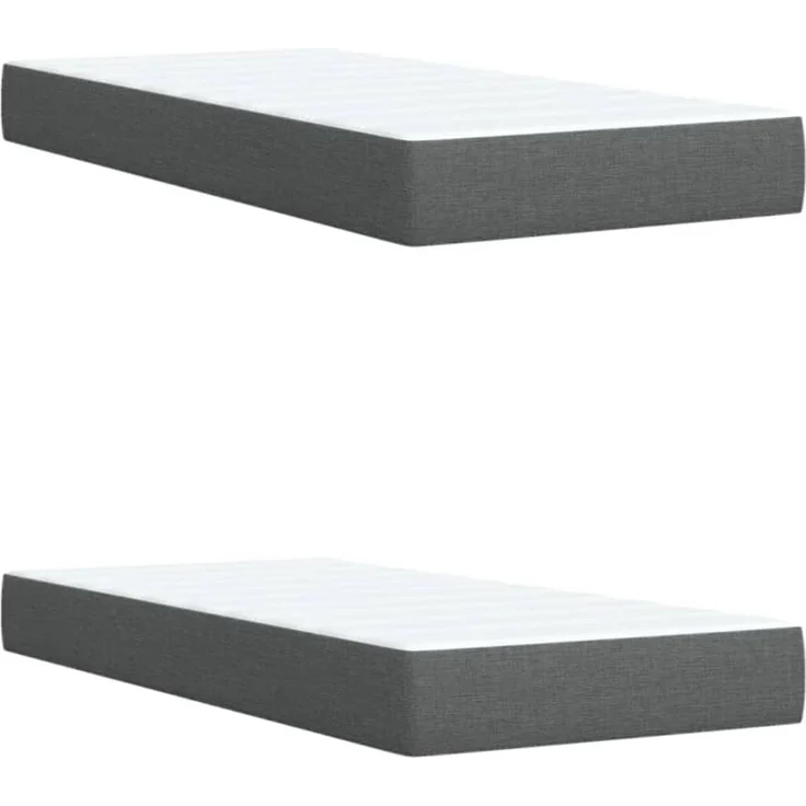 vidaXL Boxspringbett mit Matratze Dunkelgrau 200x200 cm Stoff 3289871 – Bild 10