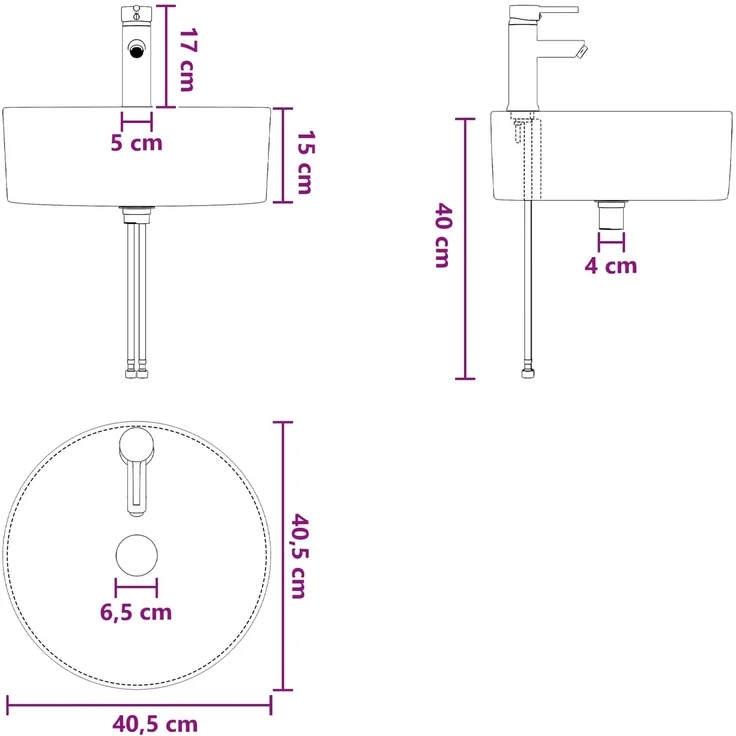 vidaXL Badezimmerschrank-Set 2 stk. Geräucherte Eiche 3403988 – Bild 9