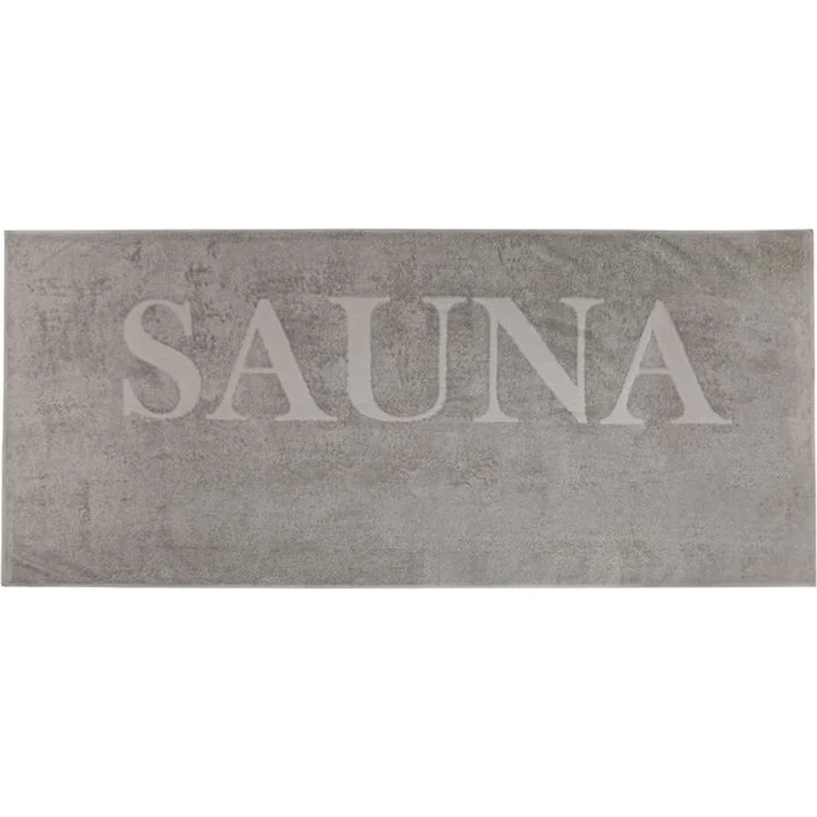 ZOLLNER Saunatuch 80x200 cm saugstark 100% Baumwolle grau – Bild 4