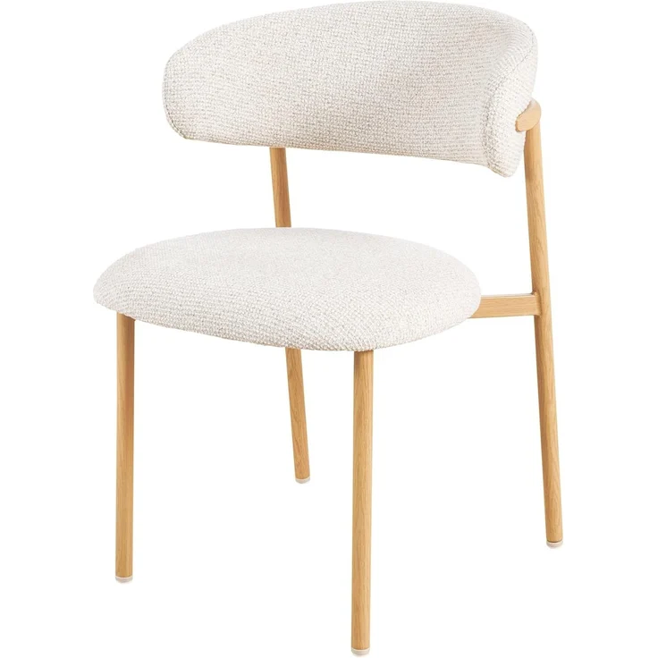 riess-ambiente Polsterstuhl BELFORT beige/natur - Strukturstoff, Metall, Eichen-Design, zeitlos (Einzelartikel, 1 St), Moderner Esszimmerstuhl - ideal für Wohnzimmer, Küche oder Homeoffice – Bild 1