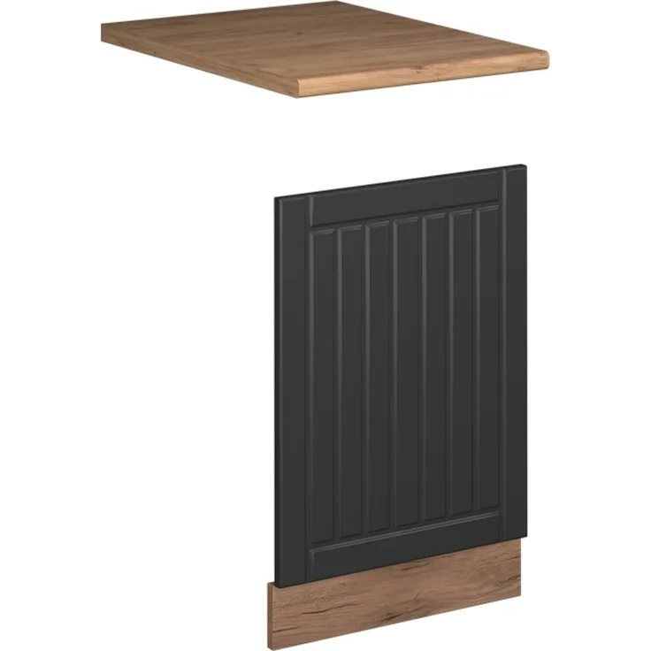 Frontblende Fame-Line Dunkelgrau/Goldkraft Eiche 45 cm, AP Eiche Vicco