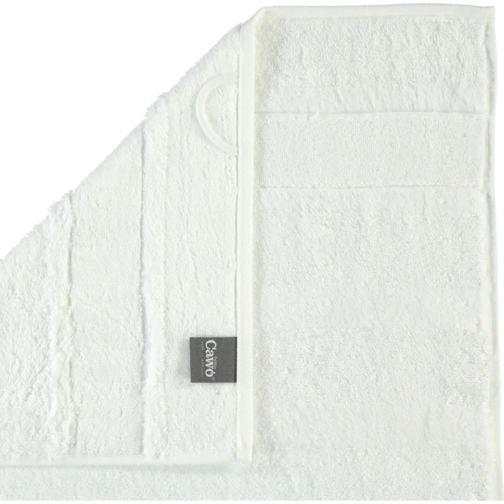 CAWÖ Duschtuch - Noblesse2, Walkfrottier, Velours-Streifen, Baumwolle, einfarbig Weiß 80x160cm – Bild 4