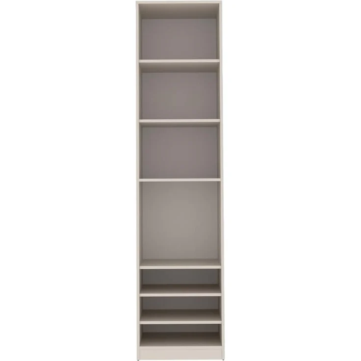 Marmex Möbel TRES SET G Garderobenschrank-Set, Einbaukleiderschrank ohne Türen, Kleiderschrank mit Ablagen, Kleiderstangen, laminierte Spanplatte, graubeige cashmere, 200x206x51 cm – Bild 5
