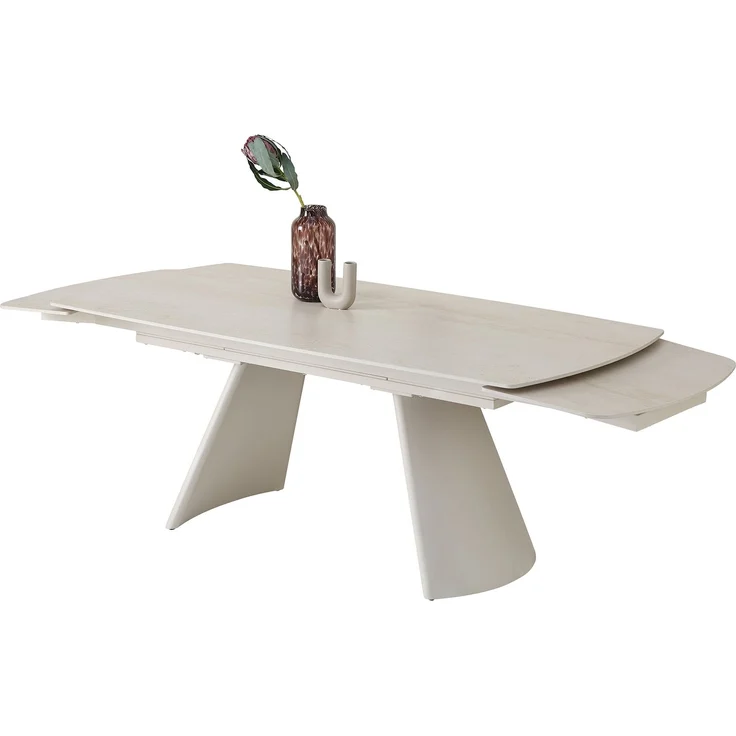Esstisch >Kelso< (ausziehbar) in Travertin - Optik, beige - 200/280x76x100 (BxHxT) – Bild 10