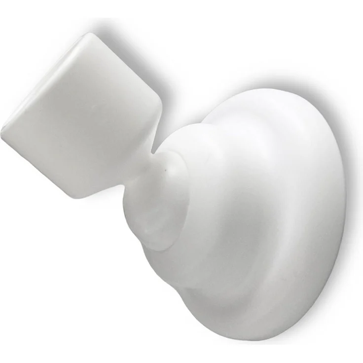nodeko Wandbefestigung Schrägwandhalter weiß, Adapter, für Duschvorhangstangen, Gardinenstangen, Vorhangstangen Ø 20 mm, beweglich - bis 45 Grad – Bild 4